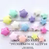 Cuentas Macaron Estrella Corazón Agujero Grande Color Fresco Pequeño Cuentas para Manualidades Cuentas Sueltas Joyería Goma para el Cabello Elástica Cuentas Perforadas