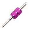 Llavero llave para núcleo de válvula llave de válvula de neumático de coche herramienta de desmontaje y reparación de liberación de aire de núcleo de válvula de acero inoxidable