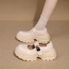 Zapatos Mary Jane de Cuero con Suela Gruesa para Mujer 2026 Nuevos de Primavera y Otoño Estilo Universitario Zapatos Jk para Combinar con Faldas, Zapatos de Salón con Cierre de Velcro, Zapatos de Plataforma