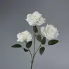 Flor Artificial Rosa para Casamento 3 Cabeças Rosa Diamante Flor para Guia de Caminho de Casamento Decoração de Parede de Flores Arranjo de Flores de Seda Flor de Plástico Lote