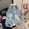 Pantalones para Niñas 2026 Nueva Moda Primavera y Otoño Jeans Casuales de Otoño para Niñas y Bebés, Pantalones Curvos