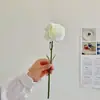 Flores artificiais com toque de luxo, buquê realista de cravo flor seca, decoração de flor artificial para sala de estar, ornamento de arranjo floral