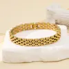 Versión Coreana Europea y Americana Más Vendida Correa de Reloj de Acero Inoxidable de Cinco Perlas Pulsera Curva Grabada DIY Pulsera Elegante Ajustable de Acero de Titanio