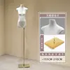 Soporte de Exhibición Modelo Original de Cuerpo Plano de Gama Alta Maniquí Muñeco Accesorios Tienda de Ropa para Mujer Maniquí de Vitrina de Tienda de Ropa de Medio Cuerpo Femenino