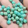 Contas Redondas de Pedra Shoushan Imitação Contas Soltas de Jade Sintético Verde Ovo de Pato 8mm Acessórios para Pulseira Colar Joias Contas Artesanais