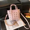 Bolso de Hombro Cruzado de Moda Estampado Lujo Ligero 2026 Nuevo de Moda Casual Simple para Mujer Bolso Cubo