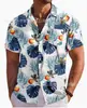 Camisa de Praia Comércio Exterior Transfronteiriço Novo Estilo Camisa Curta Impressão 3D Venda Direta da Fábrica Atacado Personalizado Camisa de Botão de Poliéster