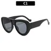 Moda Europea y Americana Gafas de Sol Oversize Unisex Protección Solar para Exteriores Personalidad Gafas de Sol Hip Hop Gafas de Sol Tipo Aviador