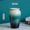 Jarrón pequeño de cerámica de Jingdezhen para encimera con flores y flores secas, decoración moderna y sencilla para entrada, estudio, hidropónico, sala de estar