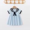 Vestidos para Niñas, Ropa de Verano para Niños, Faldas Cortas de Bebé, Vestidos de Princesa para Bebés con Cuello Marinero Infantil, Lujo Ligero, Nicho, Gama Alta