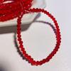 Pulseira Vintage de Cristal com Contas Japonesa e Coreana Atacado Estilo Ins Temperamento Cor Simples Pulseira de Cristal Elástica para Mulheres