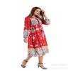 Vestido estampado Bohemia transfronterizo Europa y Estados Unidos una variedad de fabricantes de vestidos florales suministro directo una variedad de falda suelta