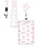 Porta-credencial retráctil para fabricante transfronterizo con impresión UV, porta-tarjetas, cordón para identificación, clip para insignia, en stock