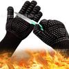 Guantes de aramida con aislamiento térmico ignífugo, resistentes a altas temperaturas, de silicona, anti-escaldaduras, resistentes al calor, para horno, barbacoa, microondas y cocina.