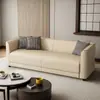 Sofá Simple y Minimalista de Cuero Patas de Gato para Apartamentos Pequeños, Salas de Estar, Casas de Alquiler y Barberías, Adecuado para Dos o Tres Personas