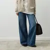 Jeans de Mezclilla Lavada Estilo Casual Vintage Americano CES Otoño 2026 Pantalones Nuevos Holgados de Cintura Alta