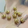 Xizang Plata Tres Vías Cuentas Sólidas Esfera Ovalada Accesorios para Ropa Estilo Étnico Chino Botones Estilo Chino Botones DIY