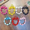 Llavero Creativo de Color Sólido con Lazo y Perlas, Correa para Teléfono Simple y Elegante, Cuerda Colgante Linda, Pequeño Regalo al por Mayor