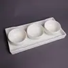 Porcelana Blanca Tazón Pequeño Tazón para Aceite Esencial Tazón para Mascarilla Compresa Húmeda Spa Cuidado de la Piel Salón de Belleza Producto Mezcla Platsito