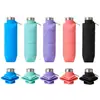 Garrafa de água esportiva dobrável, garrafa de água dobrável de silicone em forma de diamante portátil para atividades ao ar livre, recipiente de água dobrável retrátil para caminhada e viagens