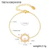 Conjunto de Venta Caliente Transfronterizo Set de Collar Pulsera Pequeño Sol de Acero Inoxidable con Zircón Diamante Textura Súper Brillante Conjunto de Joyería de Moda