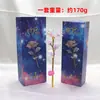 Flor de Rosa Colorida con Lámina de Oro, Flor de Rosa Arcoíris Láser Simulada, Regalo Romántico para el Día de la Madre, San Valentín, Día de la Mujer