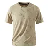 Camiseta de Verano para Hombre, Fina y Moderna, de Manga Corta con Estampado de Moda, Top Holgado Casual Versátil para Hombres Jóvenes y de Edad Media