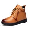 Zapatos de Algodón de Cuero Genuino Nuevo Estilo Correa Forro Polar Cálido Capa Superior Cuero Vacuno Botas Suela Suave Algodón Lana Botas de Mujer Tacón Medio