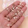 20x 8mm 0.45g plata antigua DIY accesorios vintage conector conector cruzado