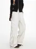 Pantalones de Trabajo Retro Americano de Pierna Recta con Pliegues para Hombres y Mujeres, Tendencia de Primavera y Otoño Hip-Hop, Holgados de Pierna Ancha, Casual
