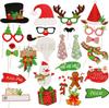 Suministro de accesorios para fotos navideñas, decoraciones para fiestas navideñas, alce anciano, muñeco de nieve, tarjetas para árbol de Navidad