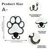 Colgador de llaves de madera con diseño de pata de gato simple con impresión 2D plana de alta definición, soporte de pared con forma de pata de gato bicolor