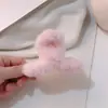 Otoño e invierno Nuevo clip de felpa para el pelo pinza para el pelo de tiburón pinza para el pelo femenina pinza peluda tamaño pequeño accesorios para el pelo tocado