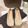 Zapatos Perezosos de Tejido Volador Calados Transpirables Slip-on para Mujer Venta Directa de Fábrica Zapatos de Tejer Mary Jane Cabeza Grande Muñeco Zapatos de Frijol