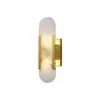 Luminária de parede moderna em mármore natural para parede de fundo da sala de estar, luminária de parede de luxo leve totalmente em cobre para quarto, cabeceira, corredor e escada