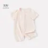 Roupas de Bebê, Macacão de Verão com Manga Curta Fino para Recém-Nascido, Macacão de Algodão Sem Costura para Uso Externo no Verão, Macacão de Bebê