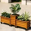 Frete grátis caixa de flores de liga de alumínio vaso de flores para varanda externa caixa retangular para plantio calha de flores vaso para plantas verdes para uso doméstico com rodas