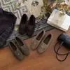 Zapatos Planos de un Solo Paso Estilo Retro Nudo de Mariposa para Mujer 2026 Invierno Nuevos Zapatos de Algodón Cálidos con Felpa Mocasines