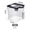 INOMATA Caja de plástico transparente japonesa para condimentos con cuchara Almacenamiento de especias para el hogar Caja de condimentos Condimento Frasco de condimentos