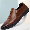 Zapatos Nuevos Antideslizantes Doudou para Hombre Primavera Zapatos de Negocios para Hombre Zapatos de Conducir Suela Suave Zapatos Casuales de Cuero Zapatos de Trabajo para Papá