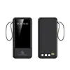 Batería externa de alta capacidad para carga rápida PD de alto volumen transfronterizo con cable incorporado, fuente de alimentación móvil de ultra gran capacidad de 10,000/20,000 mAh, 22.5W al por mayor
