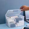 Caja de Almacenamiento Multifuncional Artefacto de Almacenamiento de Escritorio Doméstico Bolsa de Almacenamiento de Plástico Transparente Caja de Almacenamiento a Prueba de Polvo con Tapa