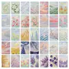 Compra Direta Transfronteiriça de 36 Cartões Ilustrativos de Paisagem a Óleo Espessos, Cartões de Mensagem Decorativos Florais Frescos Artísticos