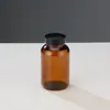 Botella de Vidrio Medicinal Marrón Opaca de Boca Ancha Botella Vacía Múltiples Especificaciones Botella para Cápsulas 100ml 300ml Botella para Productos de Cuidado de la Salud Venta al por Mayor