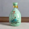 Jingdezhen Cerâmica Doméstica Garrafa de Vinho Bule de Vinho 0,5kg Garrafa de Vinho Vazia Antiga Chinoiserie Criativo Bule de Vinho Branco Lata de Vinho Selada