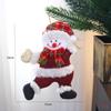 Colgante pequeño con forma de oso bailarín navideño transfronterizo, muñeco de nieve y alce, decoración de escena de centro comercial con árbol de Navidad