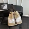 Bolso de lona para mujer de estilo coreano, moderno, bolso de mano para el hombro, bolso casual moderno y simple para mujer, bolso tipo cubo artístico de mano