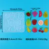 Molde de Silicone para Pingente de Frutas com Cola de Cristal DIY Série de Frutas Brinco Pingente de Cereja Uva Abacaxi Morango