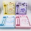 Nuevo Sanrio Hand Ledger traje Linda chica corazón dibujos animados papelería Lolomi PU botón magnético bloc de notas caja de regalo