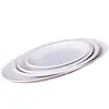 Melamina imitación porcelana plato grande para pescado plato grande con forma de pez de alta gama plato ovalado grande comercial estanque grande de peces asiento de hotel plato de hotel
